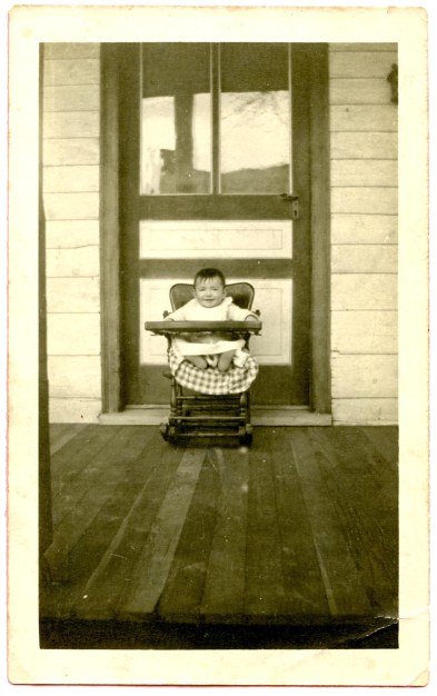 Mother in high chair, 1918 
