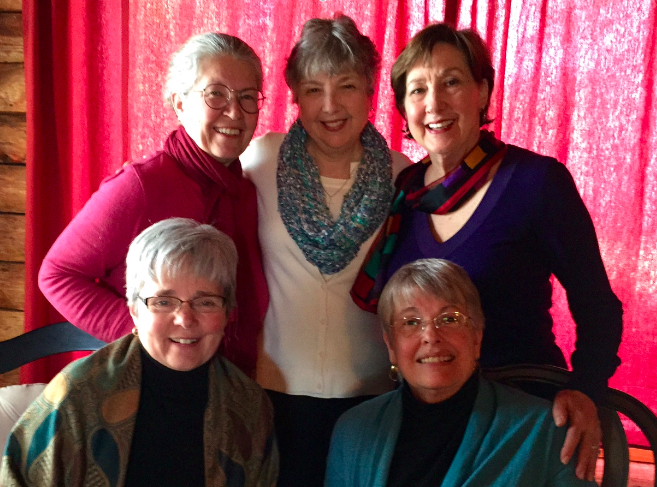 Standing:  Janet Givens, Kathy Pooler, Marian Beaman    Seated: Shirley Showalter, Joan Rough