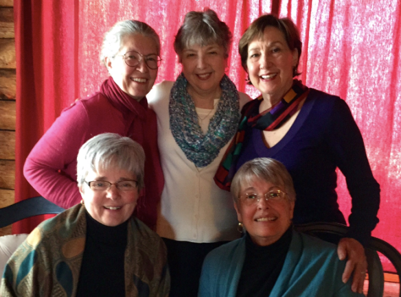 Standing: Janet Givens, Kathy Pooler, Marian Beaman Seated: Shirley Showalter, Joan Rough