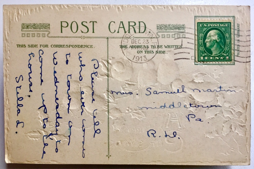 Excited to think that some of my great grandmother's DNA may remain on this postcard from 1913.